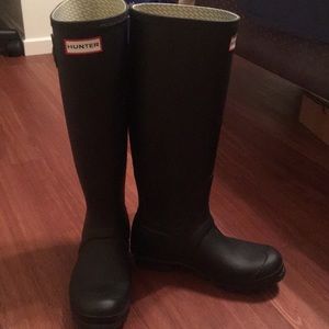 Matte Black Hunter Rain Boots
